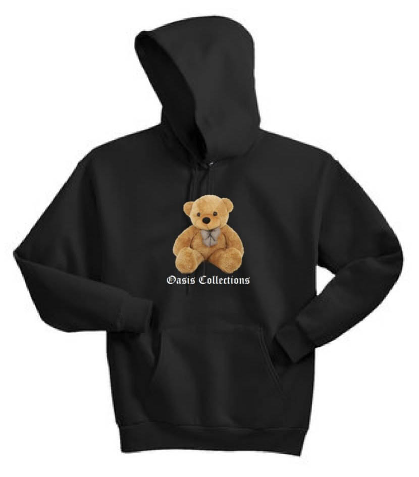 Oasis Hoodie Bear Black – Oasis Collections